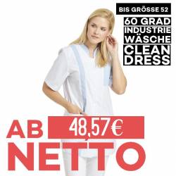 Damen -  Hosenkasack 634 von LEIBER / Farbe: weiß-hellblau / 65 % Polyester 35 % Baumwolle - | MEIN-KASACK.de | kasack |