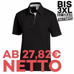 Poloshirt 2637 von LEIBER / Farbe: schwarz-silbergrau / 95 % Baumwolle 5 % Elasthan - | MEIN-KASACK.de | kasack | kasack