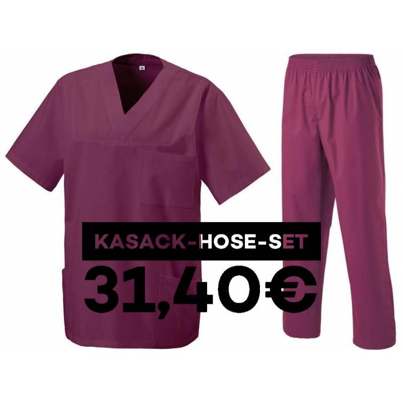 SALE - Kombination aus KASACK 273 und  SCHLUPFHOSE 330 von MEIN-KASACK.de / Farbe: BORDEAUX - | MEIN-KASACK.de | kasack 