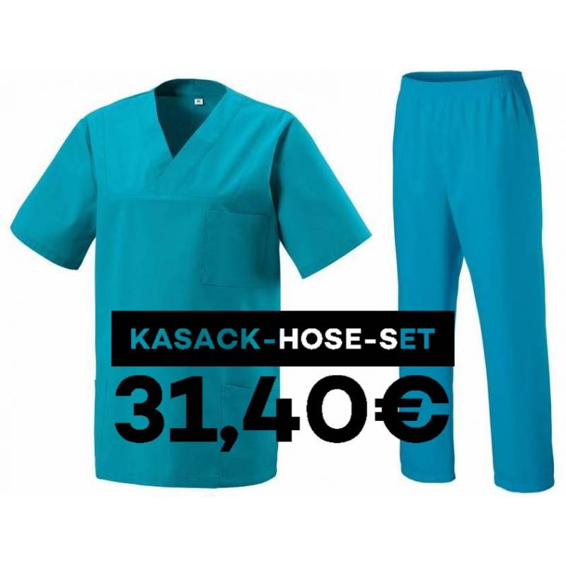 SALE - Kombination aus KASACK 273 und  SCHLUPFHOSE 330 von MEIN-KASACK.de / Farbe: TEAL - | MEIN-KASACK.de | kasack | ka