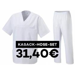 SALE - Kombination aus KASACK 273 und  SCHLUPFHOSE 330 von MEIN-KASACK.de / Farbe: WEIß - | MEIN-KASACK.de | kasack | ka