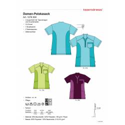 Damen - STRETCH-Kasack 1078 von TEAMDRESS / Farbe: cassis / 45% Polyester - 55% Baumwolle - 185g/m2 - | MEIN-KASACK.de |