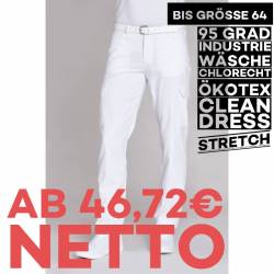 Herrenhose - STRETCH - 8410 von LEIBER / Farbe: weiß / 48 % Baumwolle 48 % Polyester 4 % Elastolefin - | MEIN-KASACK.de 
