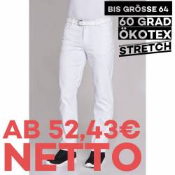 Herrenhose - STRETCH - 8420 von LEIBER / Farbe: weiß / 63% Baumwolle 34% Polyester 3% Elastolefin - | MEIN-KASACK.de | k