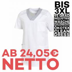 Herren-Kasack - 1344 von LEIBER / Farbe: weiß/silber / 50 % Polyester 50 % Baumwolle - | MEIN-KASACK.de | kasack | kasac