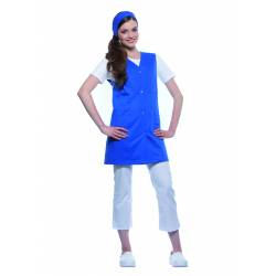 Damen-Kasack - ohne Arm - KS 40 von KARLOWSKY / Farbe: blau / 65% Polyester-35% Baumwolle-215 g - 6