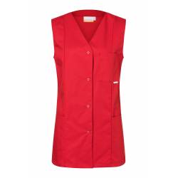 Damen-Kasack - ohne Arm - KS 40 von KARLOWSKY / Farbe: rot / 65% Polyester-35% Baumwolle-215 g - 1