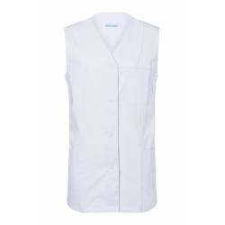 Damen-Kasack - ohne Arm - BKS 1 BASIC von KARLOWSKY / Farbe: weiß / 65% Polyester-35% Baumwolle-195 g - 1