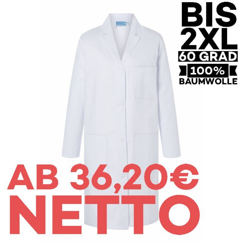 Damenmantel / Arztkittel / Laborkittel - BMF 1 von KARLOWSKY / Farbe: weiß / 100%BW - 205g - 1