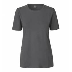 Stretch Damen T-Shirt 595 Komfort von ID / Farbe: Silber grau / 75% Baumwolle 20% Viskose 5% Elasthan - 2