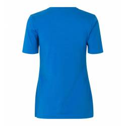 Stretch Damen T-Shirt 595 Komfort von ID / Farbe: Azur / 75% Baumwolle 20% Viskose 5% Elasthan - 4