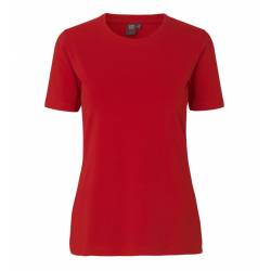 Stretch Damen T-Shirt 595 Komfort von ID / Farbe: Rot / 75% Baumwolle 20% Viskose 5% Elasthan - 2