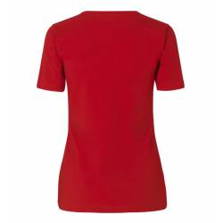 Stretch Damen T-Shirt 595 Komfort von ID / Farbe: Rot / 75% Baumwolle 20% Viskose 5% Elasthan - 4