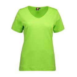 RESTPOSTEN: Interlock Damen T-Shirt | V-Ausschnitt | 506 von ID / Farbe: lime / 100% BAUMWOLLE - 1