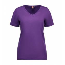 RESTPOSTEN: Interlock Damen T-Shirt | V-Ausschnitt | 506 von ID / Farbe: lila / 100% BAUMWOLLE - 1