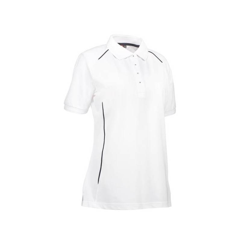 RESTPOSTEN: PRO Wear Damen Poloshirt | Paspel 329 von ID / Farbe: weiß - 1