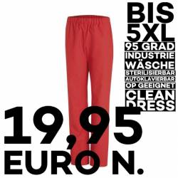 Damen - Schlupfhose  / OP-Hose 780 von LEIBER / Farbe: rot / 50 % Baumwolle 50 % Polyester - 1