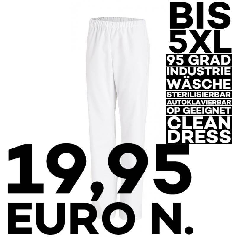 Damen - Schlupfhose  / OP-Hose 780 von LEIBER / Farbe: weiß / 50 % Baumwolle 50 % Polyester - 1