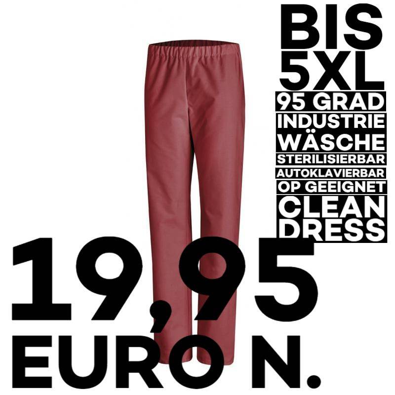 Herren - Schlupfhose  / OP-Hose 780 von LEIBER / Farbe: bordeaux / 50 % Baumwolle 50 % Polyester - 1