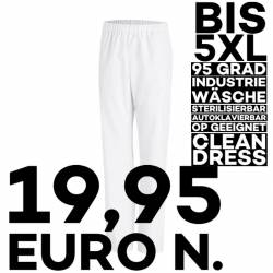 Herren - Schlupfhose  / OP-Hose 780 von LEIBER / Farbe: weiß / 50 % Baumwolle 50 % Polyester - 1