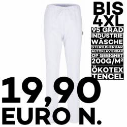 Damenhose / OP-Hose 2701 von MEIN-KASACK.de / Farbe: weiß / 200g/m² - 50%PES - 50%TENCEL - 1
