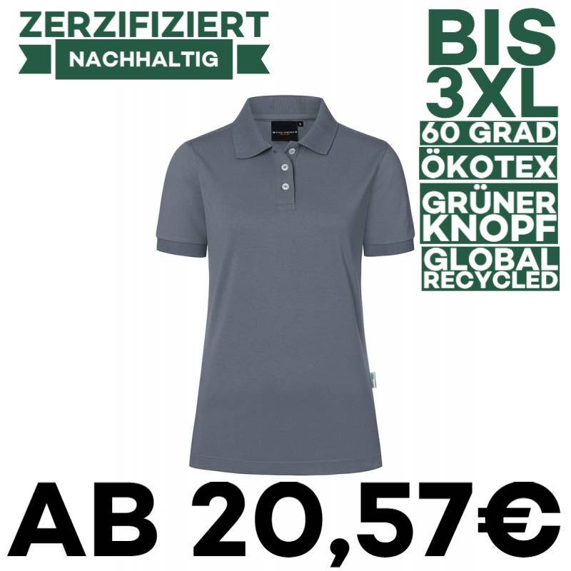 Damen Workwear Poloshirt | PF 6 von KARLOWSKY / Farbe: anthrazit / 51% Polyester / 47% BW / 2% Elastane - | MEIN-KASACK.