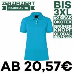 Damen Workwear Poloshirt | PF 6 von KARLOWSKY / Farbe: pazifikblau / 51% Polyester / 47% BW / 2% Elastane - | MEIN-KASAC