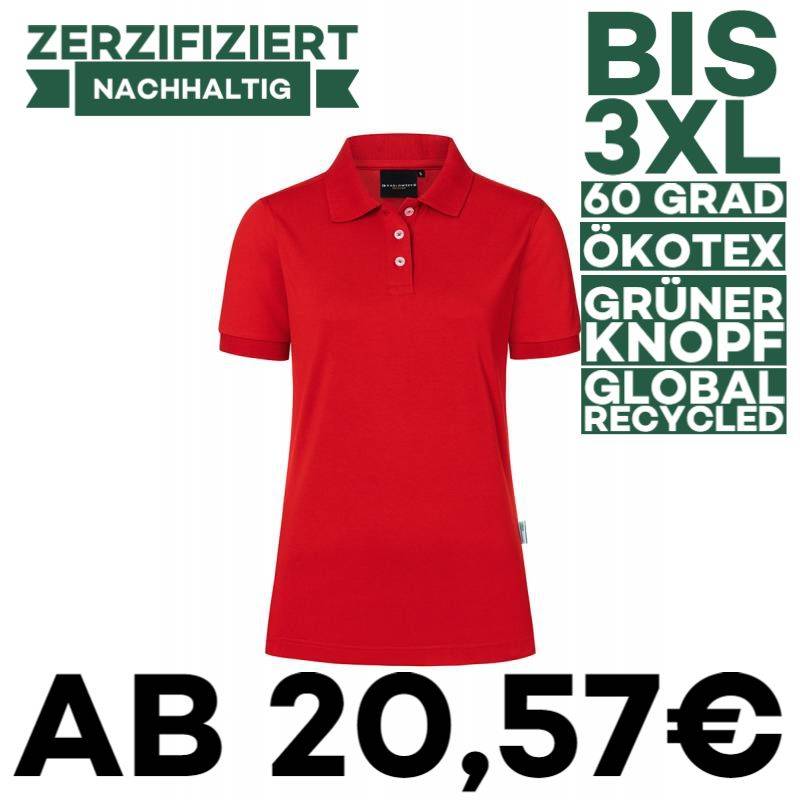 Damen Workwear Poloshirt | PF 6 von KARLOWSKY / Farbe: rot / 51% Polyester / 47% BW / 2% Elastane - | MEIN-KASACK.de | k