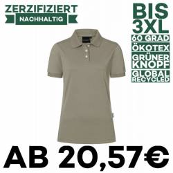 Damen Workwear Poloshirt | PF 6 von KARLOWSKY / Farbe: salbei / 51% Polyester / 47% BW / 2% Elastane - | MEIN-KASACK.de 