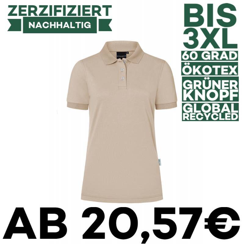 Damen Workwear Poloshirt | PF 6 von KARLOWSKY / Farbe: sand / 51% Polyester / 47% BW / 2% Elastane - | MEIN-KASACK.de | 