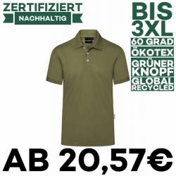 Herren Workwear Poloshirt | PM 6 von KARLOWSKY / Farbe: moosgrün / 51% Polyester / 47% BW / 2% Elastane - | MEIN-KASACK.