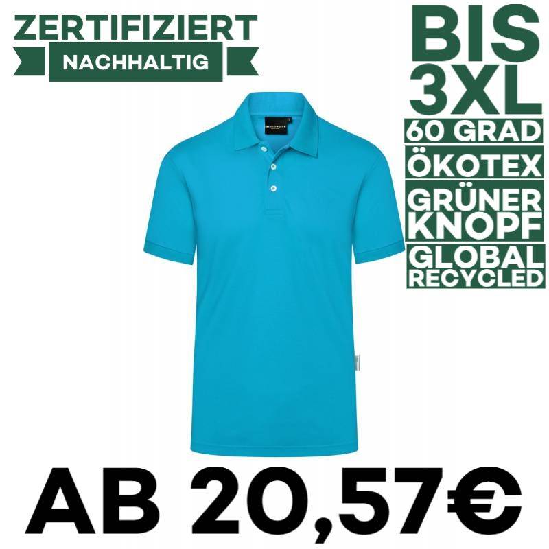 Herren Workwear Poloshirt | PM 6 von KARLOWSKY / Farbe: pazifikblau / 51% Polyester / 47% BW / 2% Elastane - | MEIN-KASA