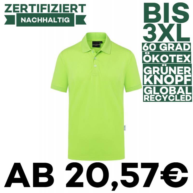 Herren Workwear Poloshirt | PM 6 von KARLOWSKY / Farbe: kiwi / 51% Polyester / 47% BW / 2% Elastane - | MEIN-KASACK.de |