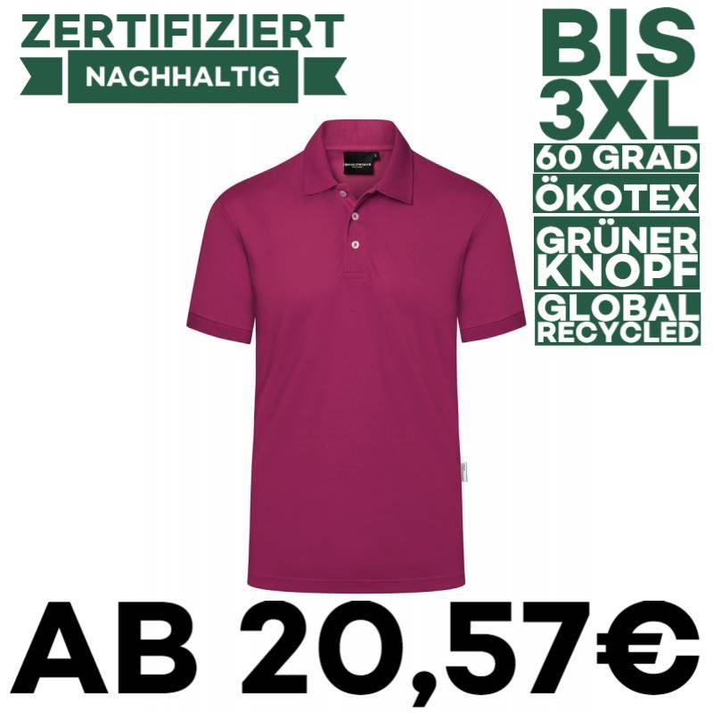 Herren Workwear Poloshirt | PM 6 von KARLOWSKY / Farbe: fuchsia / 51% Polyester / 47% BW / 2% Elastane - | MEIN-KASACK.d