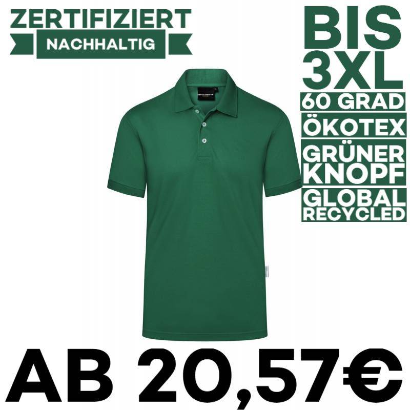 Herren Workwear Poloshirt | PM 6 von KARLOWSKY / Farbe: waldgrün / 51% Polyester / 47% BW / 2% Elastane - | MEIN-KASACK.