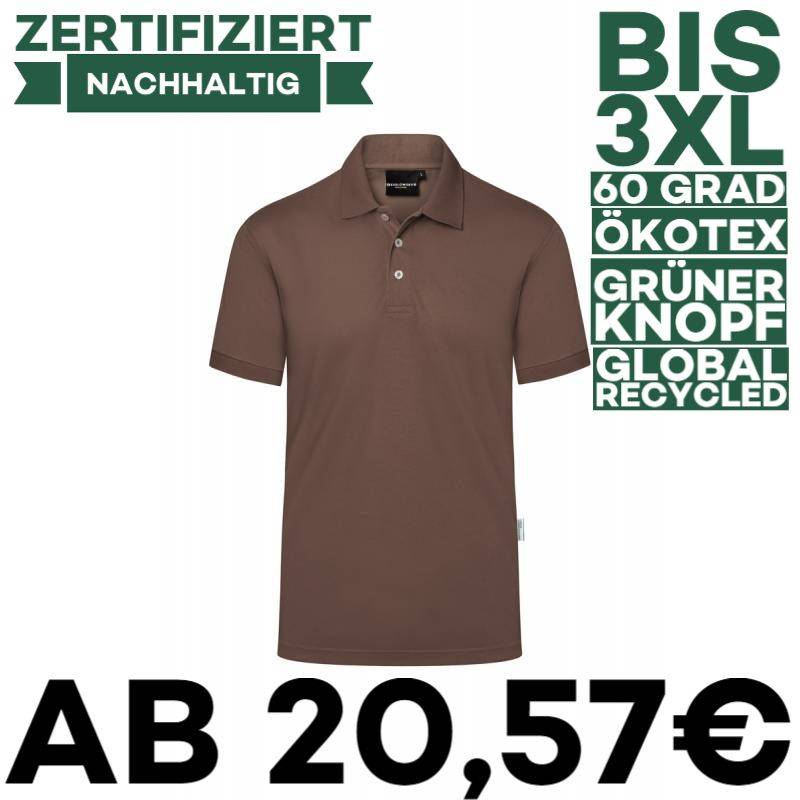 Herren Workwear Poloshirt | PM 6 von KARLOWSKY / Farbe: hellbraun / 51% Polyester / 47% BW / 2% Elastane - | MEIN-KASACK