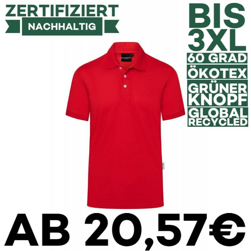 Herren Workwear Poloshirt | PM 6 von KARLOWSKY / Farbe: rot / 51% Polyester / 47% BW / 2% Elastane - | MEIN-KASACK.de | 