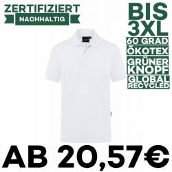 Herren Workwear Poloshirt | PM 6 von KARLOWSKY / Farbe: weiß / 51% Polyester / 47% BW / 2% Elastane - | MEIN-KASACK.de |