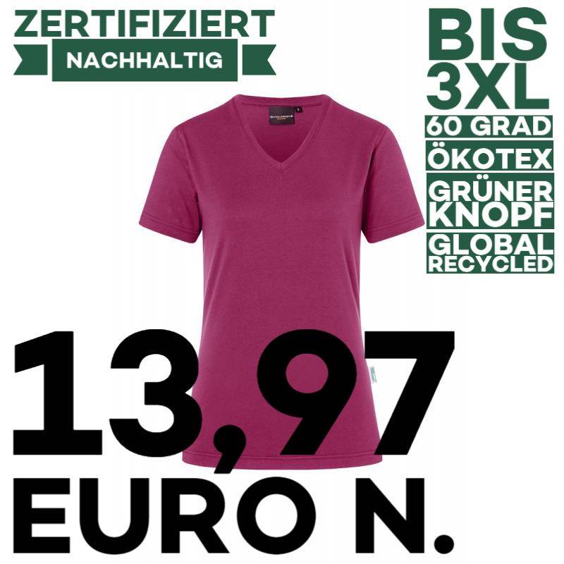 Damen Workwear T-Shirt| TF 5 von KARLOWSKY / Farbe: fuchsia / 51% Polyester / 46% BW / 3% Elastane - | MEIN-KASACK.de | 
