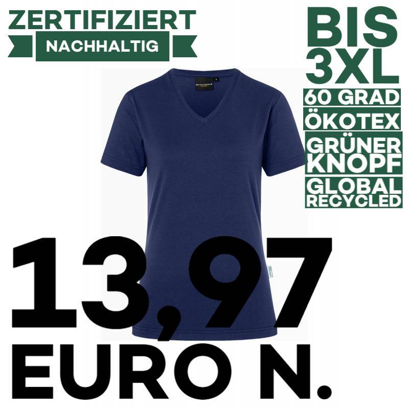 Damen Workwear T-Shirt| TF 5 von KARLOWSKY / Farbe: marine / 51% Polyester / 46% BW / 3% Elastane - | MEIN-KASACK.de | k
