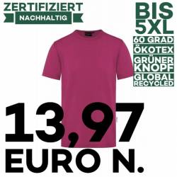 Stretch - Herren Workwear T-Shirt| TM 9 von KARLOWSKY / Farbe: fuchsia / 51% Polyester / 46% BW / 3% Elastane - | MEIN-K