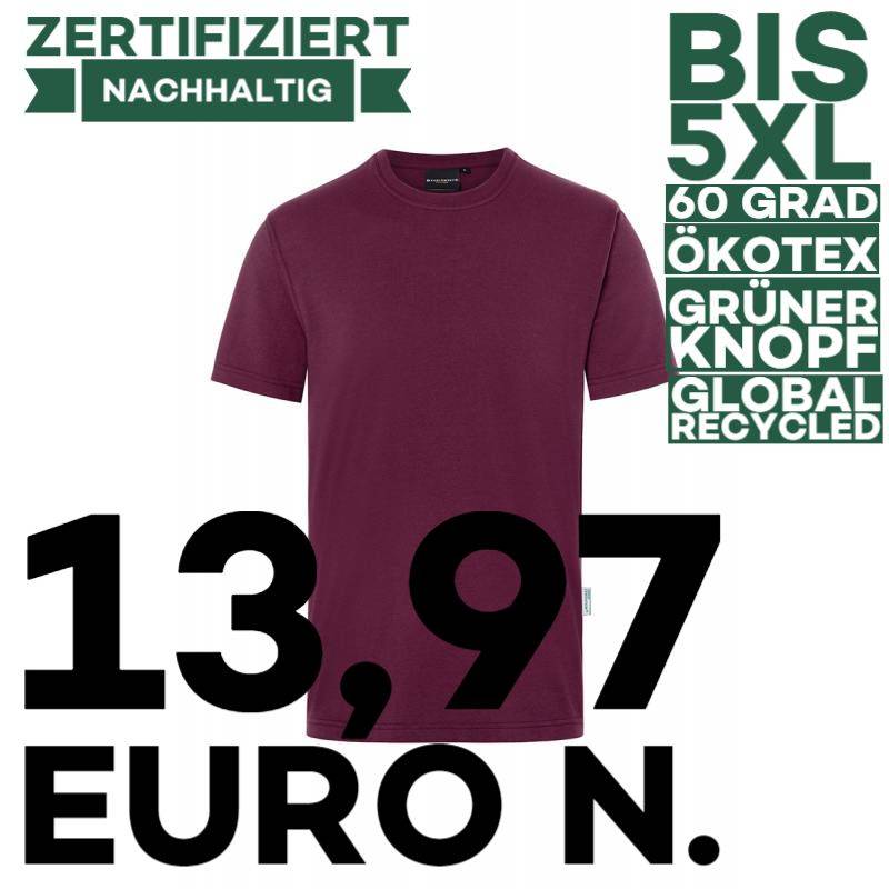 Stretch - Herren Workwear T-Shirt| TM 9 von KARLOWSKY / Farbe: aubergine / 51% Polyester / 46% BW / 3% Elastane - | MEIN