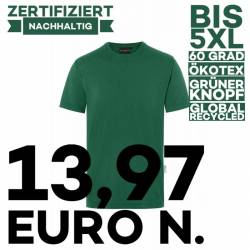 Stretch - Herren Workwear T-Shirt| TM 9 von KARLOWSKY / Farbe: waldgrün / 51% Polyester / 46% BW / 3% Elastane - | MEIN-