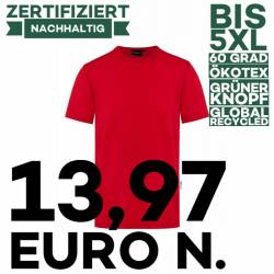 Stretch - Herren Workwear T-Shirt| TM 9 von KARLOWSKY / Farbe: rot / 51% Polyester / 46% BW / 3% Elastane - | MEIN-KASAC