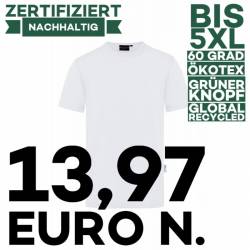 Stretch - Herren Workwear T-Shirt| TM 9 von KARLOWSKY / Farbe: weiß / 51% Polyester / 46% BW / 3% Elastane - | MEIN-KASA