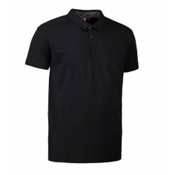 RESTPOSTEN: Business Herren Poloshirt | Stretch 534 von ID / Farbe: schwarz - 1