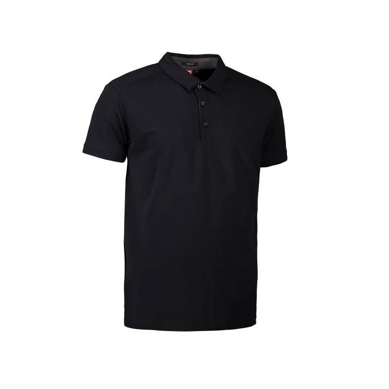 RESTPOSTEN: Business Herren Poloshirt | Stretch 534 von ID / Farbe: schwarz - 1
