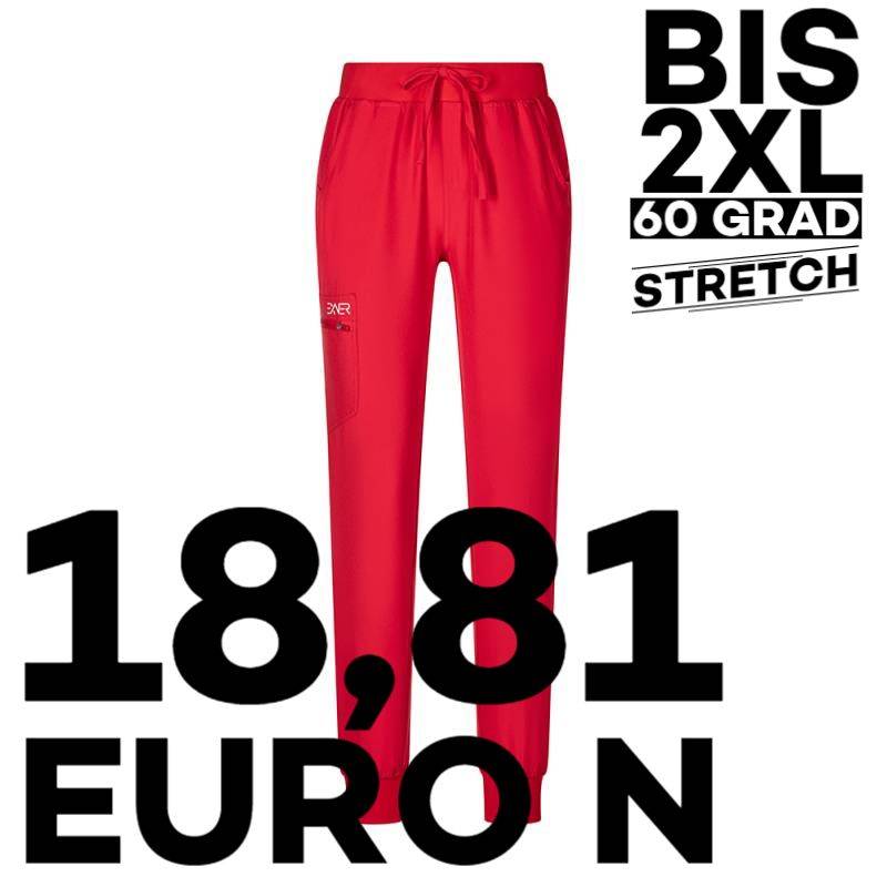 Damenhose Sportsline 703 SlimFit von EXNER / Farbe: rot / 96% Polyester 4% Spandex 170gm2 - | MEIN-KASACK.de | kasack | 