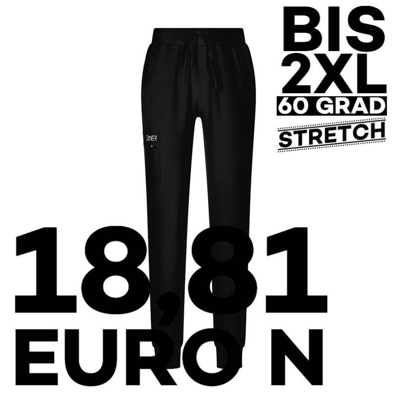 Damenhose Sportsline 703 SlimFit von EXNER / Farbe: schwarz / 96% Polyester 4% Spandex 170gm2 - | MEIN-KASACK.de | kasac