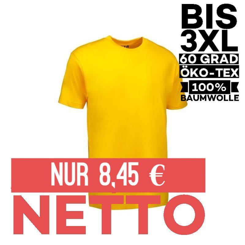 T-Shirt 0500 von ID / Farbe: gelb / 100% BAUMWOLLE - | MEIN-KASACK.de | kasack | kasacks | kassak | berufsbekleidung med